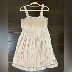 Aritzia Wilfred Blush Mini Modal Lace Detail Dress S